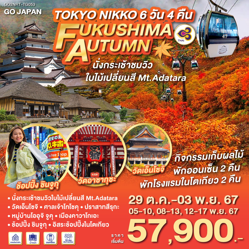 TOKYO-NIKKO-FUKUSHIMA-AUTUMN-6D-4N-โดยสายการบินไทย-[TG]