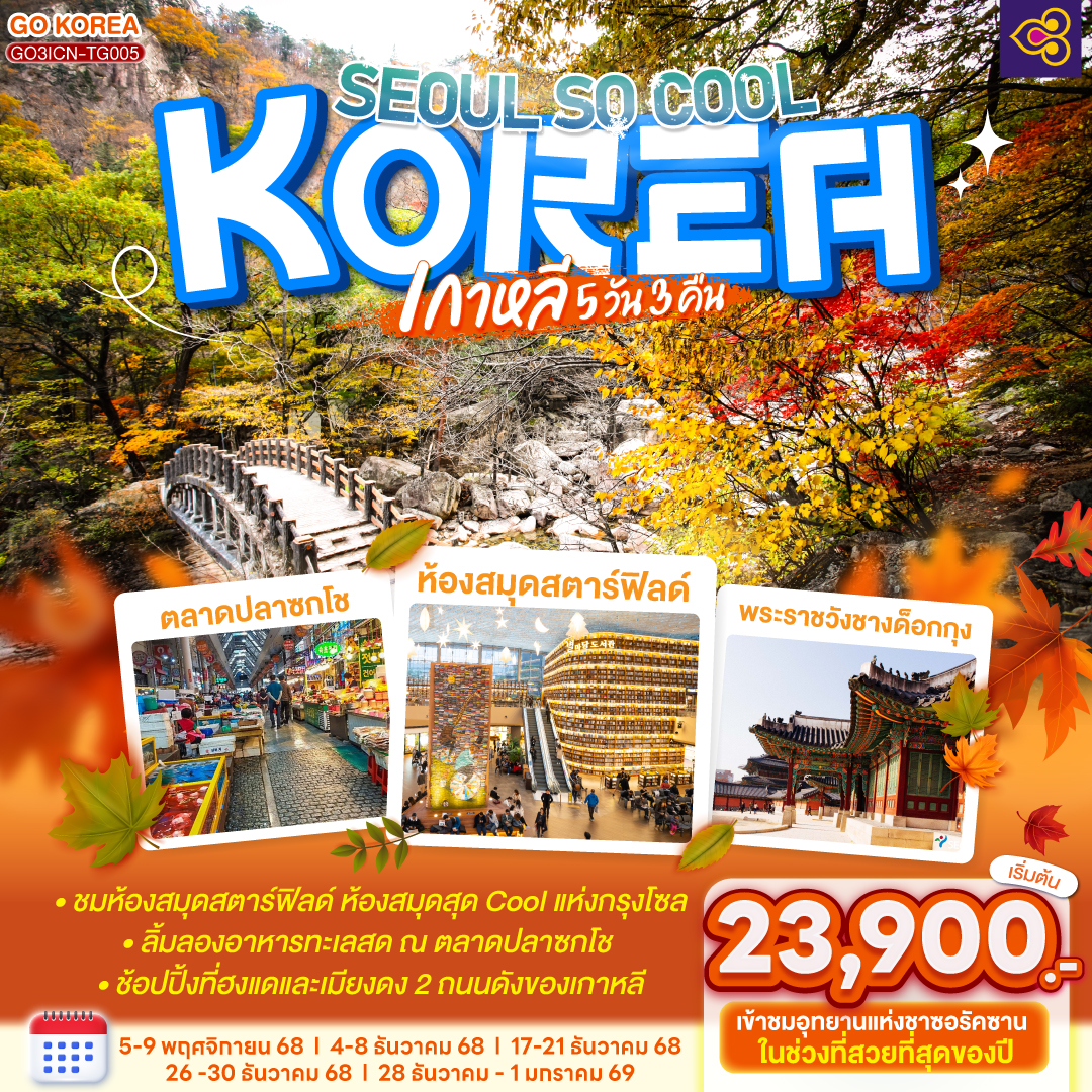 เกาหลี-(KOREA)-SEOUL-SO-COOL-5-วัน-3-คืน-