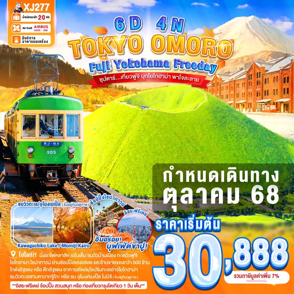 ซุปตาร์...เที่ยวฟูจิ-บุกโยโกฮาม่า-พาใจละลาย-TOKYO-FUJI-YOKOHAMA-OMURO-FREEDAY-6D-4N-
