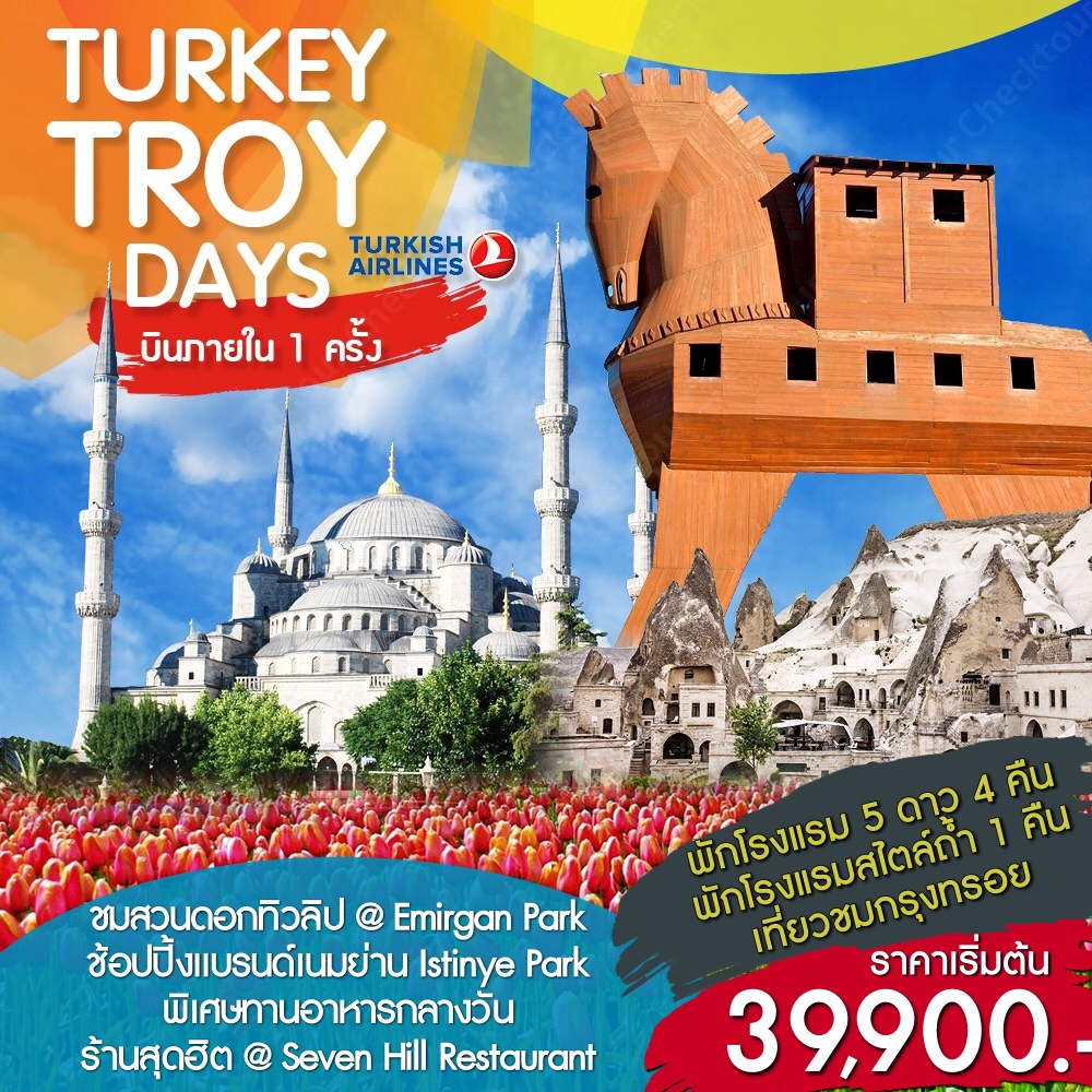 ทัวร์ตุรกี-Turkey-Troy-8D5N-(APR20)(TK)