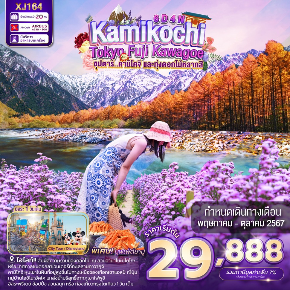 ซุปตาร์คามิโคจิ-และทุ่งดอกไม้หลากสี-TOKYO-KAMIKOCHI-FUJI-KAWAGOE-6D-4N